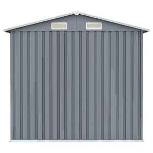 Berkfield Garden Shed Grey 205x129x183 cm Galvanised Steel