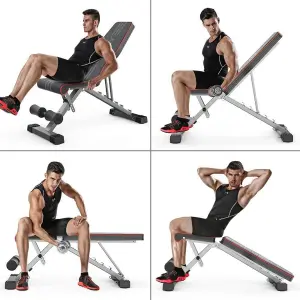 Adjustable Weight Bench, 300KG Foldable Workout Bench