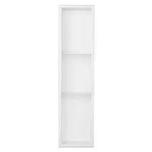 Thermopanel 304 Stainless Steel Recess Shower Niche Shelved - White (204x915x103mm)