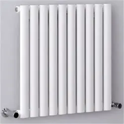 Milano Aruba Aiko - White Horizontal Designer Radiator - Modern Column Radiator - Contemporary - Single Panel - 600mm X 595mm