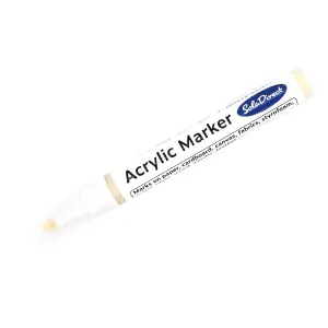 Acrylic Paint Marker Pen Permanent for Stone Leather Fabric Plastic (White)