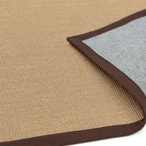 Chocolate Bordered Plain Modern Easy to clean Rug for Dining Room Bed Room and Living Room-160cm X 230cm