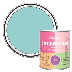 Rust-Oleum Teal Satinwood Interior Paint 750ml