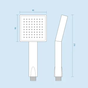 Nes Home Single Mode Square Faceplate Handset (ABS)