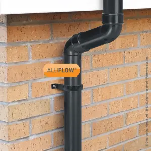 Aluflow Grey Round Downpipe Bracket (Dia) 68mm