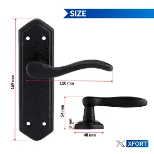 XFORT Smithy's Range London Suite Lever Latch Door Handle Black Antique