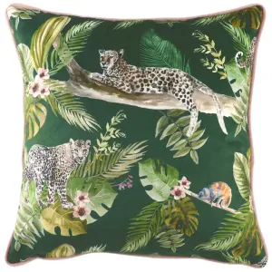 Evans Lichfield Jungle Leopard Leopard Feather Rich Cushion