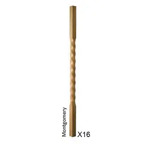 Oak Spindle Montgomery 32mm x 32mm x 900mm - 16 Pack UK Manufactured Traditional Products Ltd