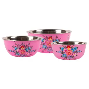 BillyCan - Picnic Bowl Set - Raspberry Pansy - 3pc