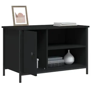 Berkfield TV Cabinet Black 80x40x50 cm Engineered Wood