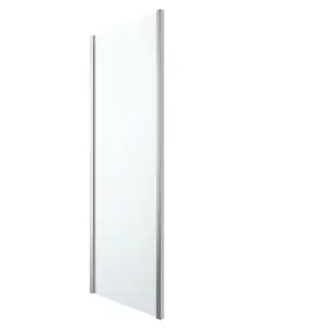 GoodHome Beloya Framed Chrome effect Clear Fixed Shower panel (H)195cm (W)80cm