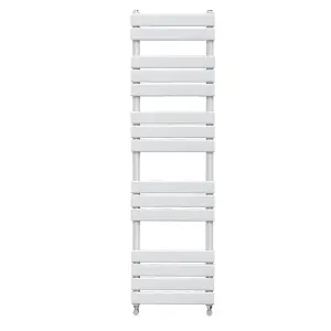 Rinse Flat Panel Bathroom Heated Towel Rail Ladder Radiator Warmer -1600x450mm White