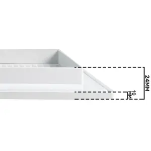 White Air Vent Grille/duct covers with Fly Screen / Anti-Insect Mesh,no screws visible-separate backplate