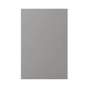 GoodHome Alisma Innovo handleless gloss light grey slab End panel (H)934mm (W)640mm