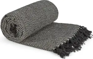 Emma Barclay Herringbone Throw Over Blanket