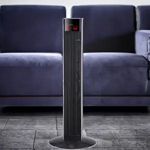 Neo 36 inch Black Free Standing 3 Speed Tower Fan with Remote Control