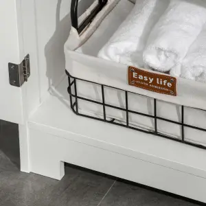 kleankin Bathroom Storage Cabinet with Adjustable Shelf and Removable Drawers