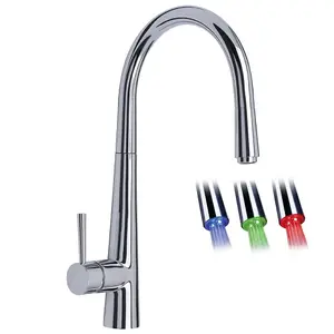 Astini Palazzo Chrome LED Light Pullout Rinser Kitchen Sink Mixer Tap