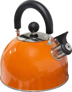 Milestone Camping 24860 2L Whistling Camping Kettle/Durable And Lightweight/Pouring Spout And Heat-Resistant Handle/Metallic Orange/Ideal For