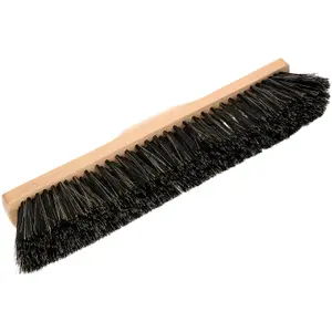 Indoor Broom Soft Bristle Sweeping Brush - Flexible Nylon & Natural Bristles, 120cm Wooden Handle (30cm / 12")