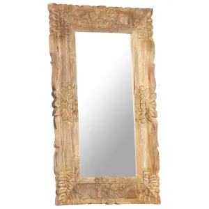 Berkfield Mirror 80x50 cm Solid Mango Wood