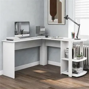 Corner Desk For Home Office L-Shaped Desk Gaming Desk Large Computer Desk Study Gaming Table Workstation, Easy To Assemble (White)