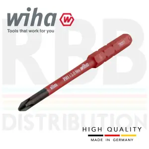 Wiha Slimbit Screwdriver Phillips PH1 Head 75mm 1000v VDE Electrician 34583