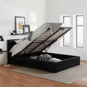 Birlea Berlin Double Ottoman Bed Black