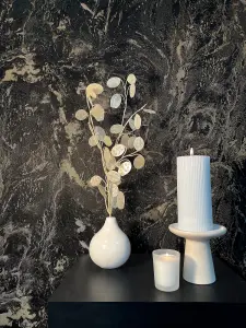 Rasch Sienna Marble Black Wallpaper