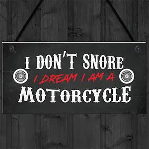 Red Ocean Motorcycle Motorbike Sign Hanging Garage Plaque Birthday Gifts For Biker Novelty Gifts For Him