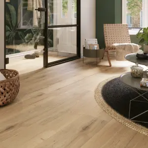 GoodHome Dawnham Natural Wood effect Laminate Flooring, 2.543m²