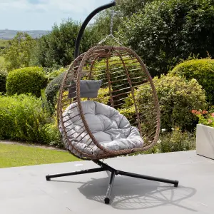 Aylesbury Swing Egg Pod Chair - Light Grey