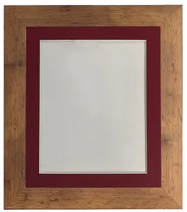 Metro Vintage Wood Frame with Red Mount 40 x 50CM Image Size A3