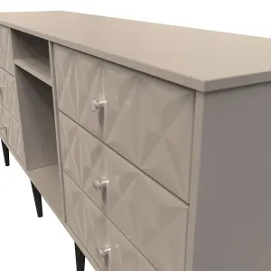 Toledo 6 Drawer Sideboard in Mushroom (Ready Assembled)