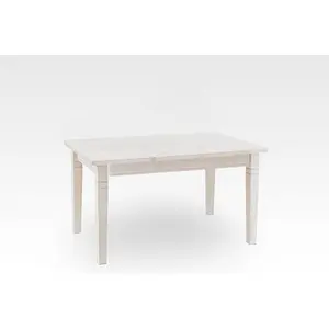 Kelly Solid Wood Dining Table White / H78 x L90 x W120cm