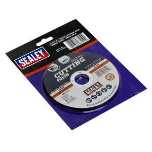 Sealey Flat Cutting Disc 115 x 1.2mm 22mm Bore - Pack of 5 Pieces PTC/115CET5