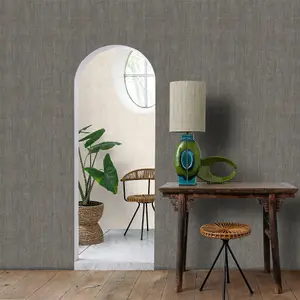 Galerie Shades of Colour Grey Brown Textile Textured Wallpaper