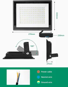 Aigostar 100W LED Work Light 8700LM Portable Super Bright Loft Light