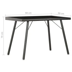 Berkfield Desk Black 90x50x79 cm