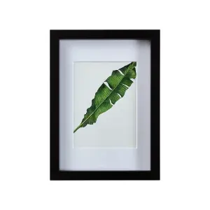 Matt Black Pine effect Plain Single Picture frame (H)32.3cm x (W)23.6cm