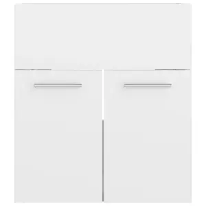 Berkfield Sink Cabinet High Gloss White 41x38.5x46 cm Engineered Wood