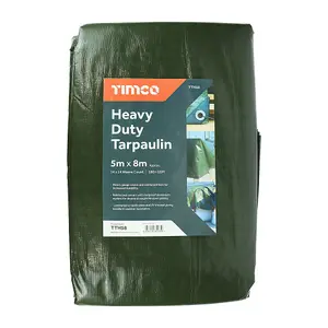 TIMCO Heavy Duty Tarpaulin Green - 5 x 8m