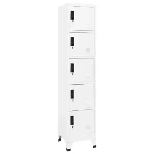 Berkfield Locker Cabinet White 38x40x180 cm Steel