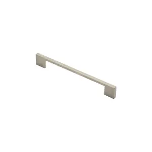 Slimline D Shape Pull Handle 190 x 7mm 160mm Fixing Centers Satin Nickel