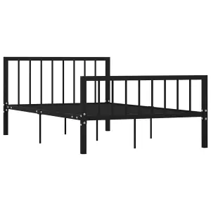 Berkfield Bed Frame Black Metal 120x200 cm