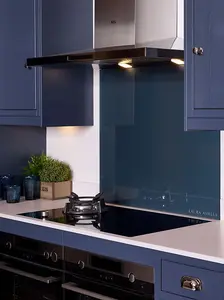 Laura Ashley Midnight Seaspray Glass Kitchen Splashback 900 x 750mm