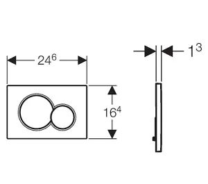 Geberit Sigma01 Dual Flush Plate White