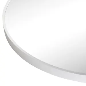 nielsen Acton Round Aluminium Framed Large Mirror, Silver, 80cm