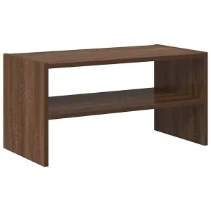 Berkfield Shoe Rack Stackable Brown Oak 60x30x30.5 cm