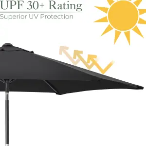 2.7m Crank and Tilt Parasol - Black